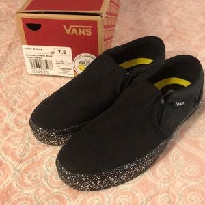 Black & Silver glitter slip ons 💙CLOSET CLOSING💙